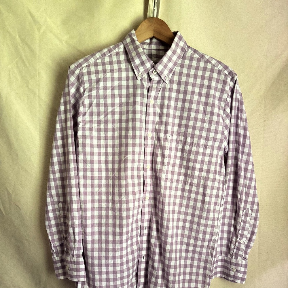 Women's J Crew Button-down Shirt Purple Large
